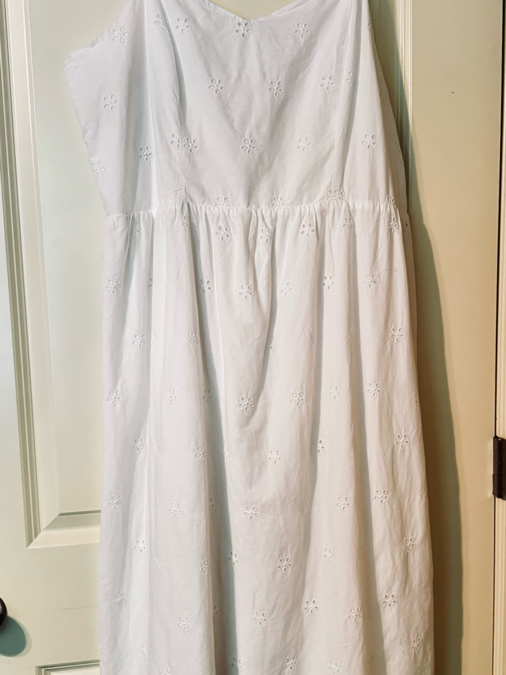 Old Navy White Eyelet Adjustable Straps Dress Size XXL
